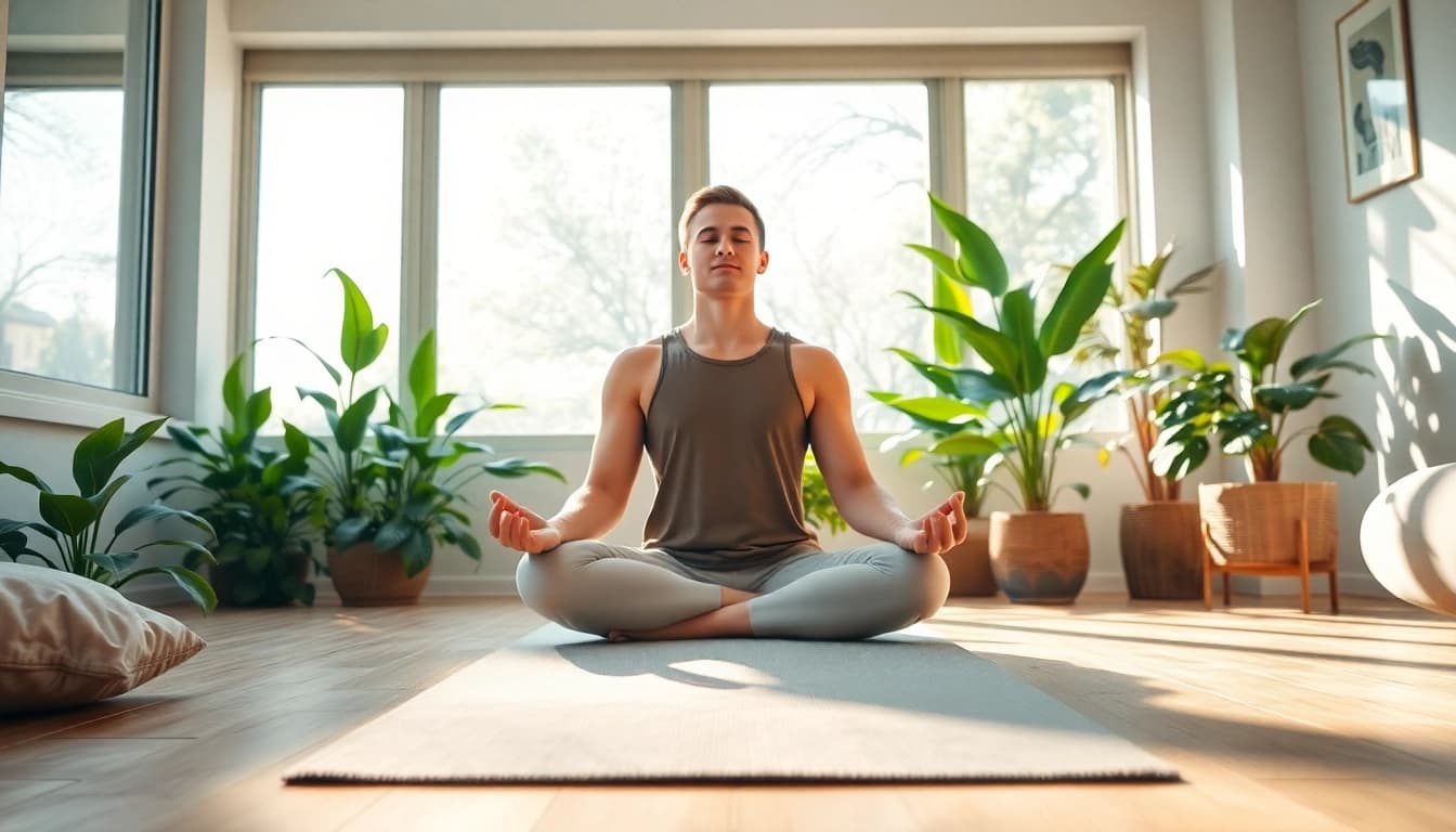 Enhance your mental wellness with a serene meditation space and calming natural light.