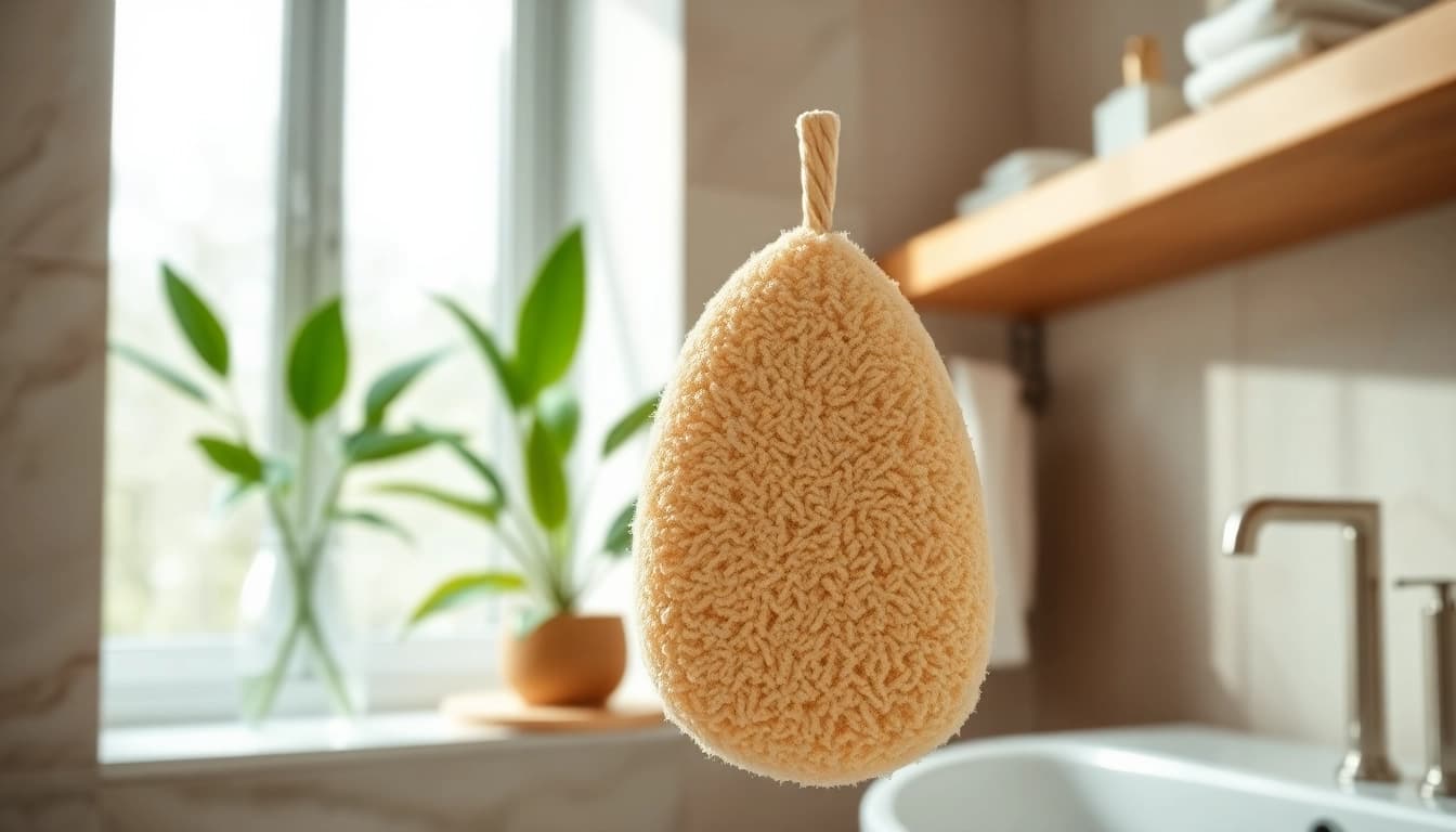Enhance your skin care with the best back loofah for dry skin, featuring a textured finish and calming setting.