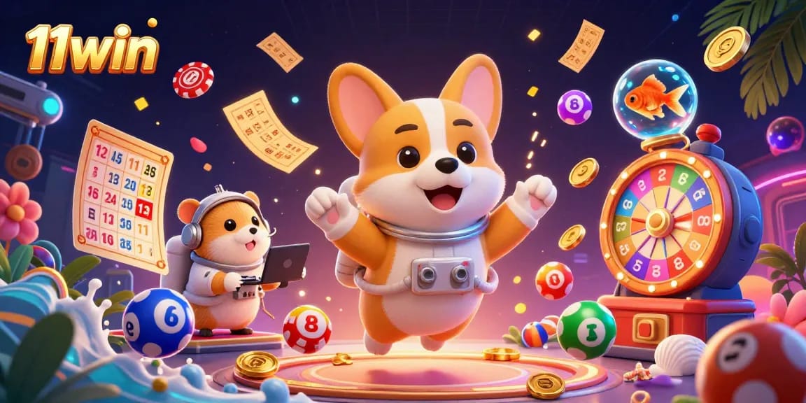 Join the excitement at 11win with this vibrant space-themed casino illustration showcasing thrilling games.