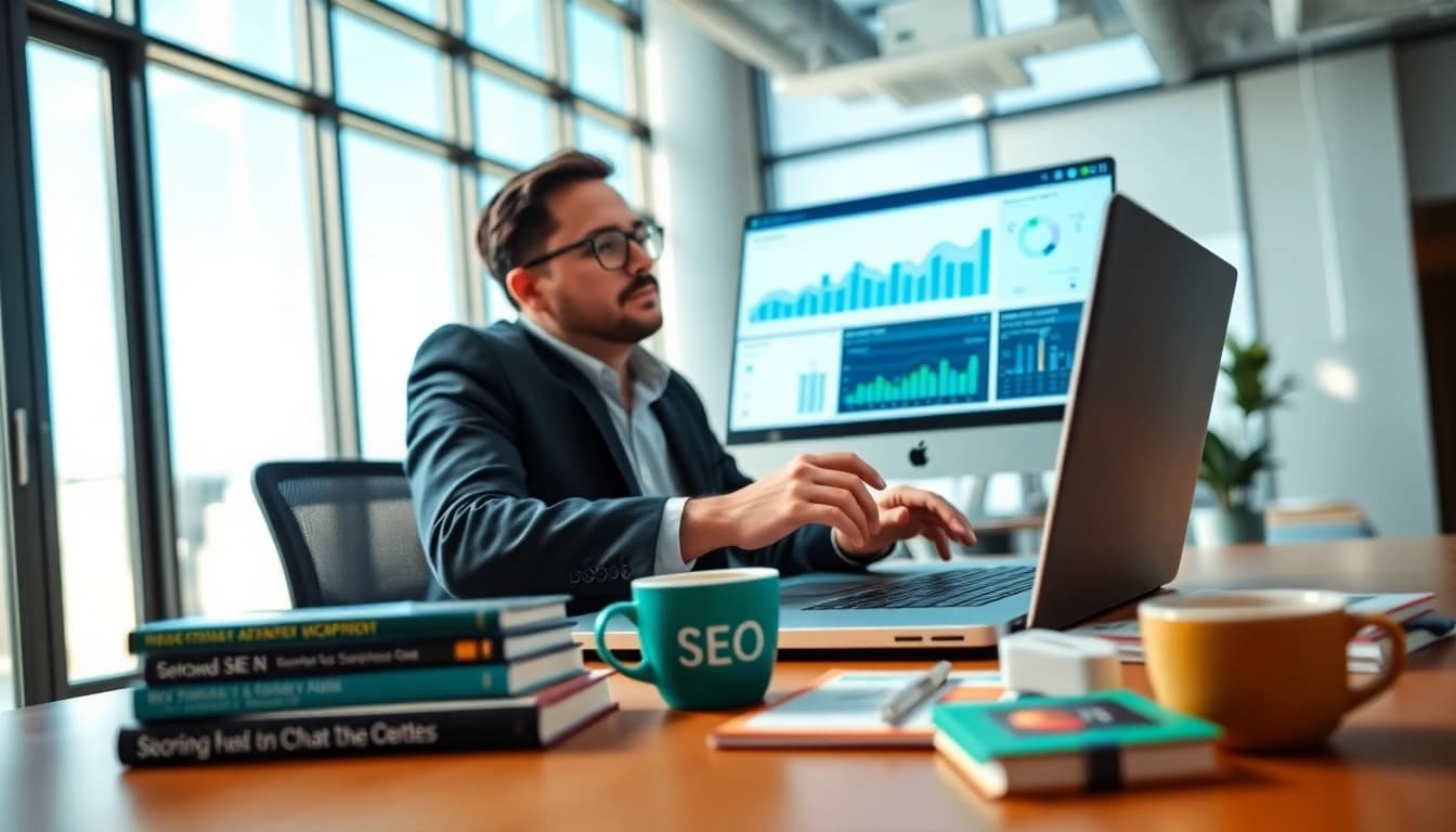 Enhance your Search Engine Optimization Clearwater strategy with a professional SEO consultant at work.