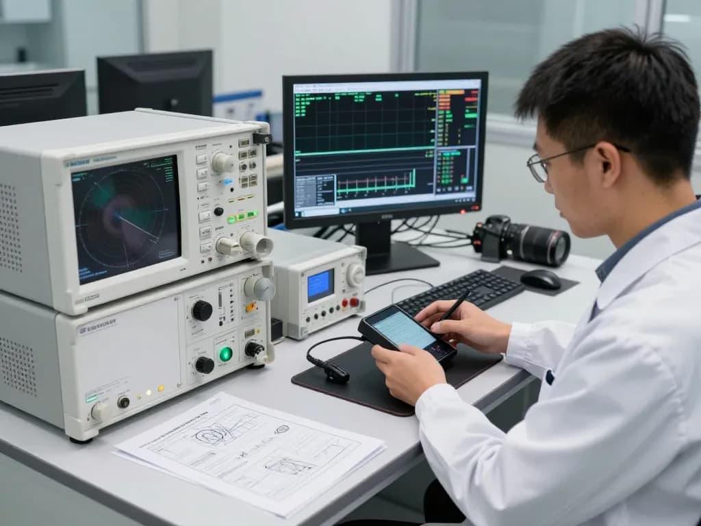 RF testing conducted in a professional lab with advanced equipment ensuring compliance.