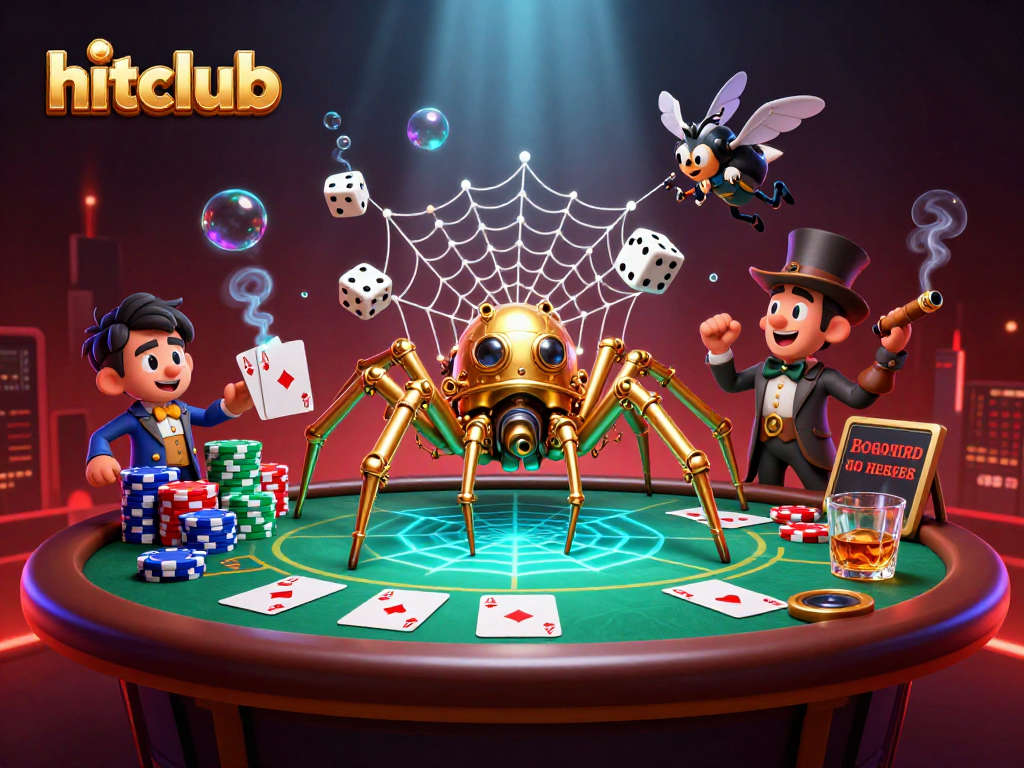 Experience thrilling stakes at hitclub with a steampunk-themed casino adventure showcasing poker elements.