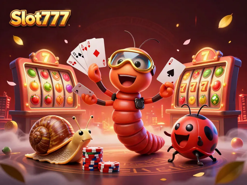 Slot777 menghadirkan keseruan bermain game slot dengan karakter dealer unik dan simbol keberuntungan yang menarik.