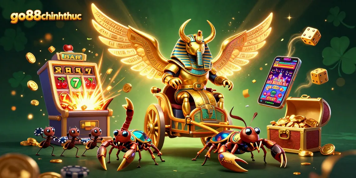 Experience the excitement of go88chinhthuc with golden scarab beetles and jackpot slots