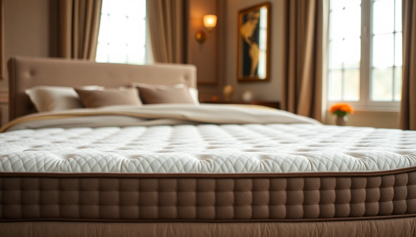 Experience comfort with Stearn and Foster luxurious mattress in elegant setting.