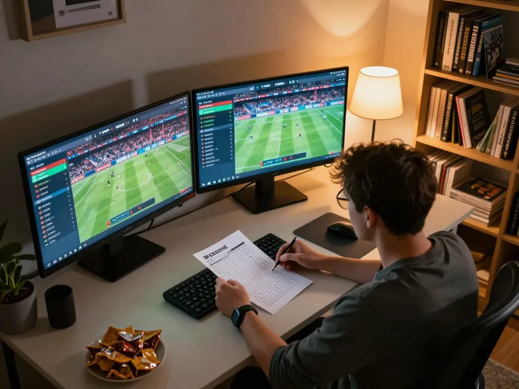 SOCOLIVE betting setup featuring multiple screens displaying live sports events and odds, showcasing interactive betting.