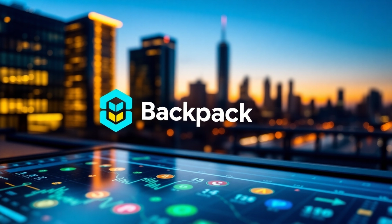 Engaging graphic representation of Backpack crypto exchange with digital trading interface.