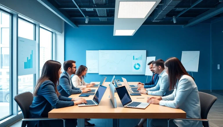 Find expert msp companies near me as IT professionals collaborate in a modern office setting.