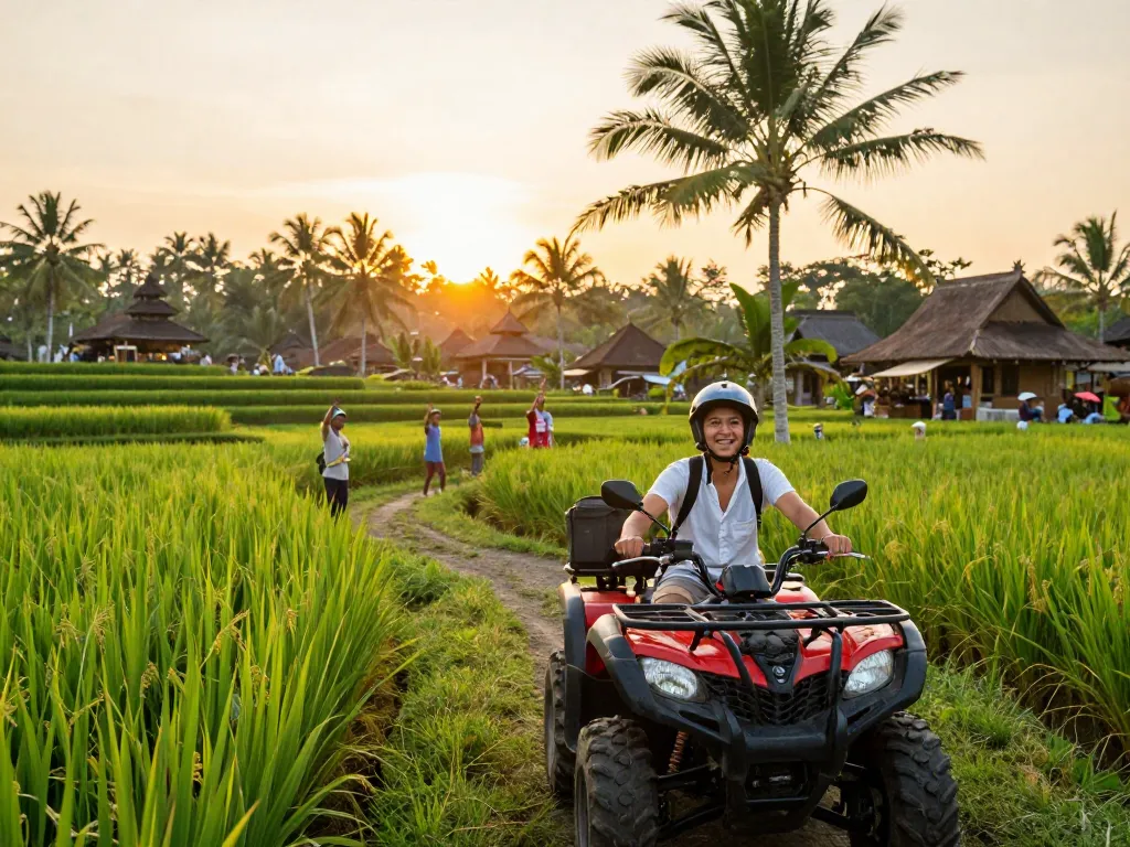 Experience thrilling ATV rides through Bali’s rice fields while searching Bali tour packages for unforgettable adventures.