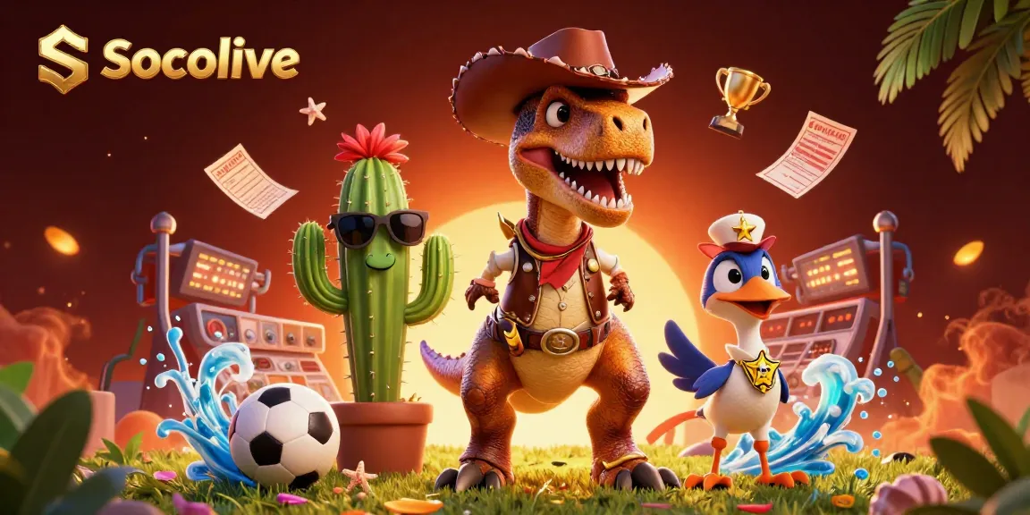 Socolive elevates sports betting excitement with dynamic characters and vibrant elements.