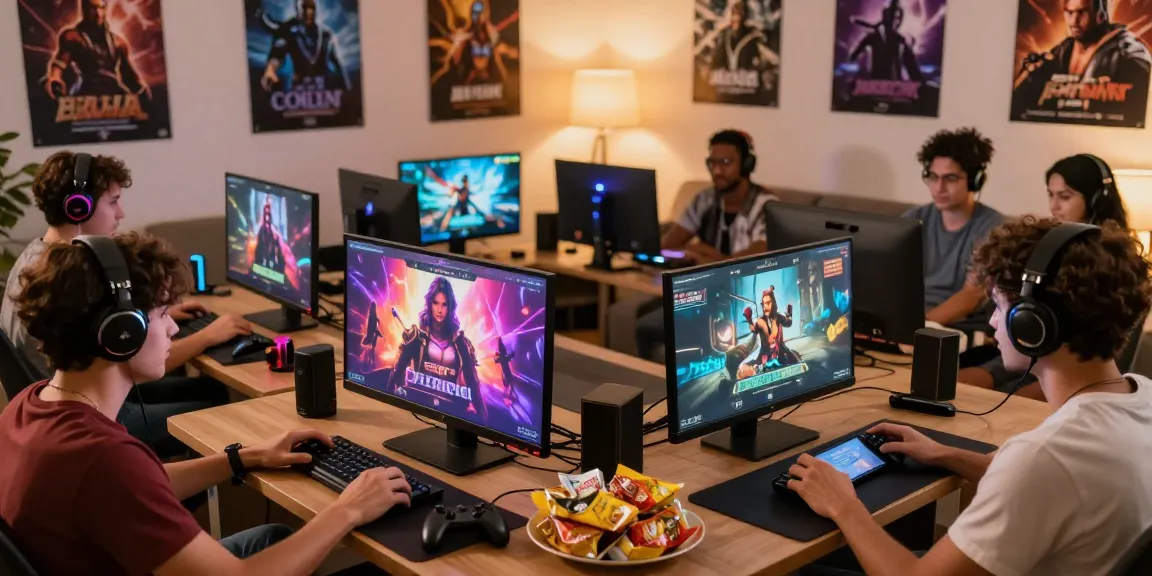 Engaged players experiencing immersive adult games together in a cozy living room setting, showcasing diverse gaming devices.
