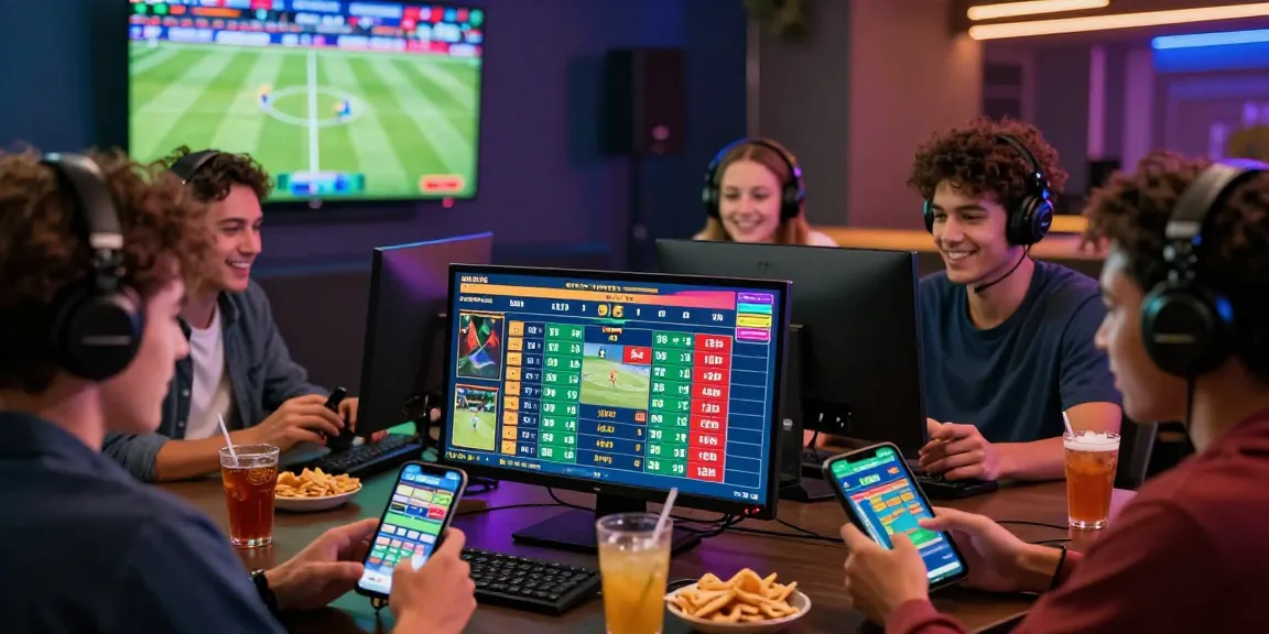 Group of players engaging in live betting on 181bet, showcasing an energetic online betting environment.