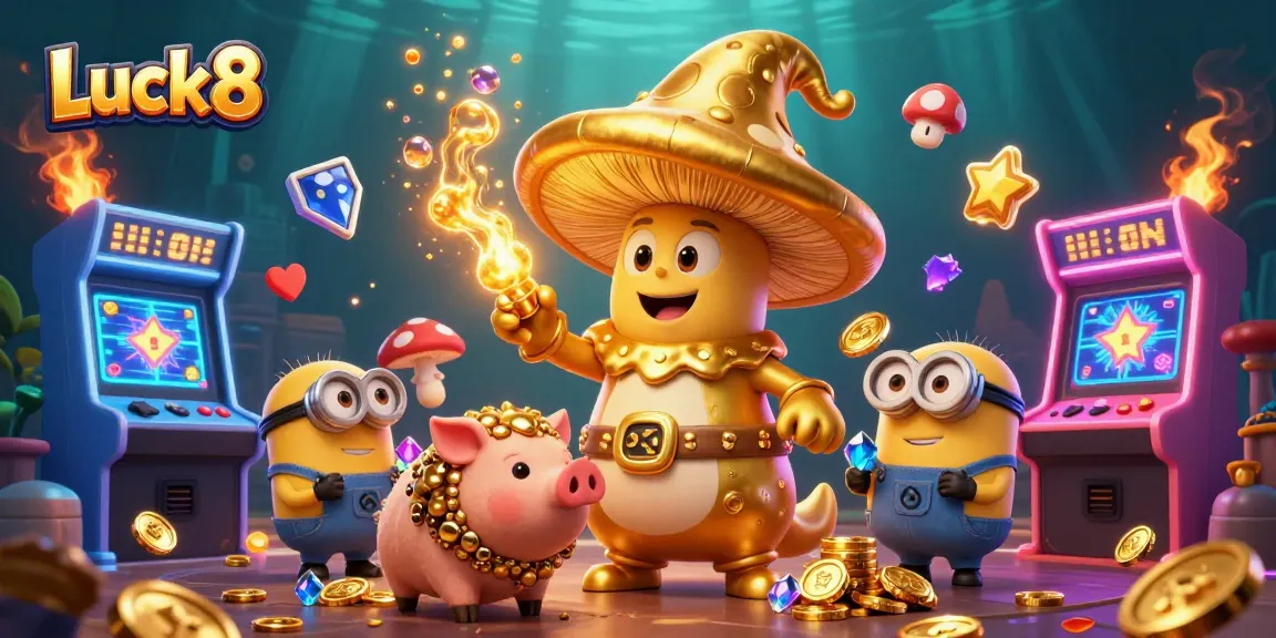 Experience epic wins with Luck8’s vibrant casino adventure featuring magical characters and game elements.