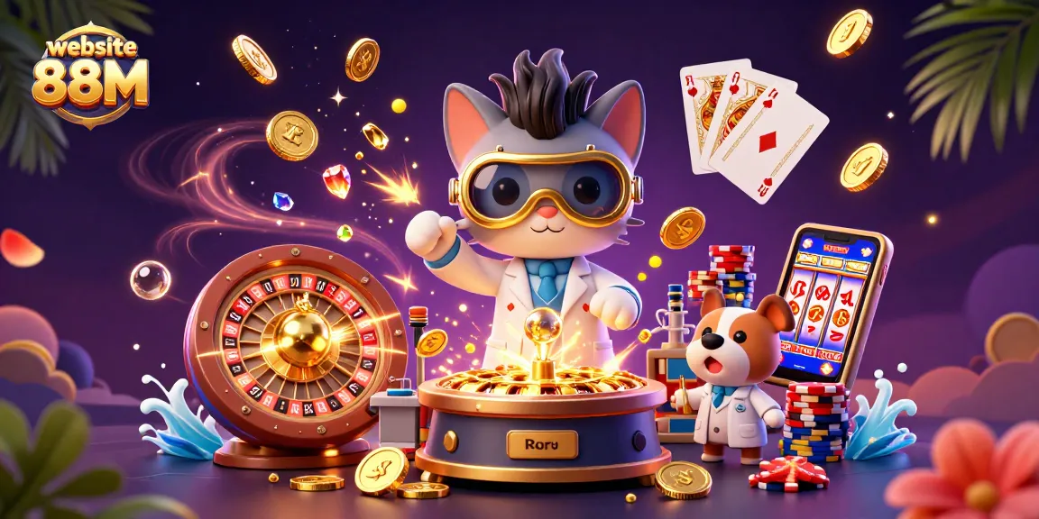 Experience the excitement at website 88M, where festive casino elements create thrilling gameplay.