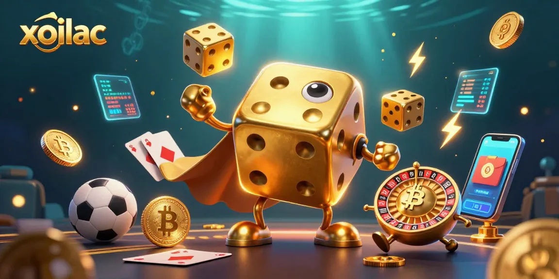 Xoilac engages fans with sports betting excitement, featuring vibrant gaming elements in a dynamic scene.